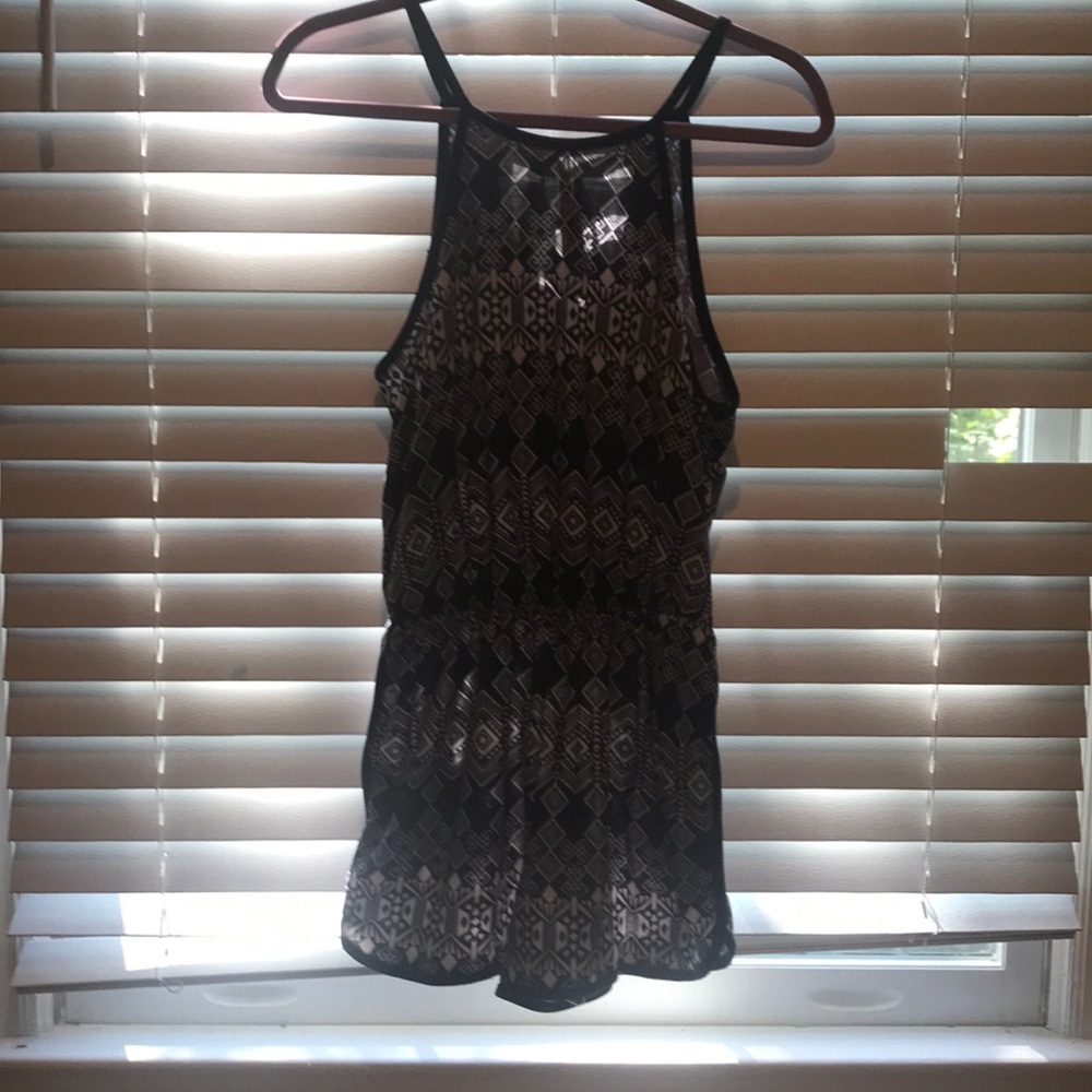 Black and white romper